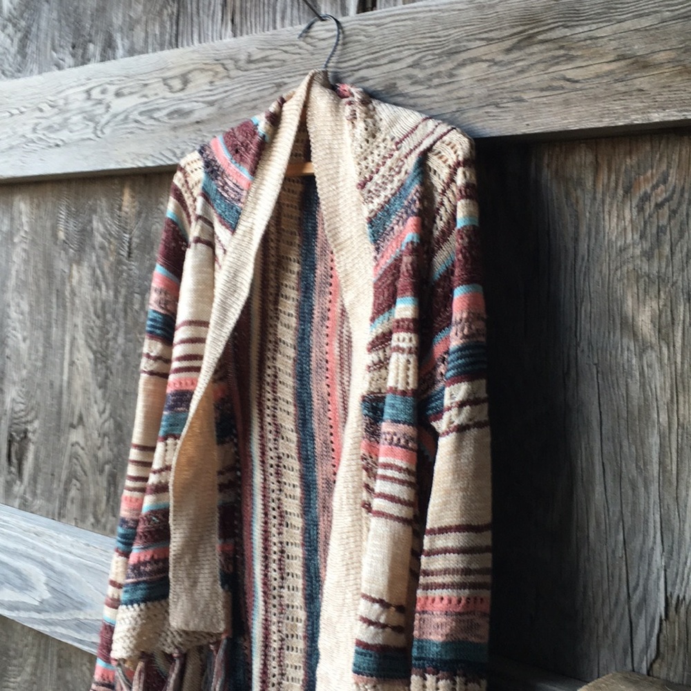 Filly Flair Knit Cardigan Pinks and Blues